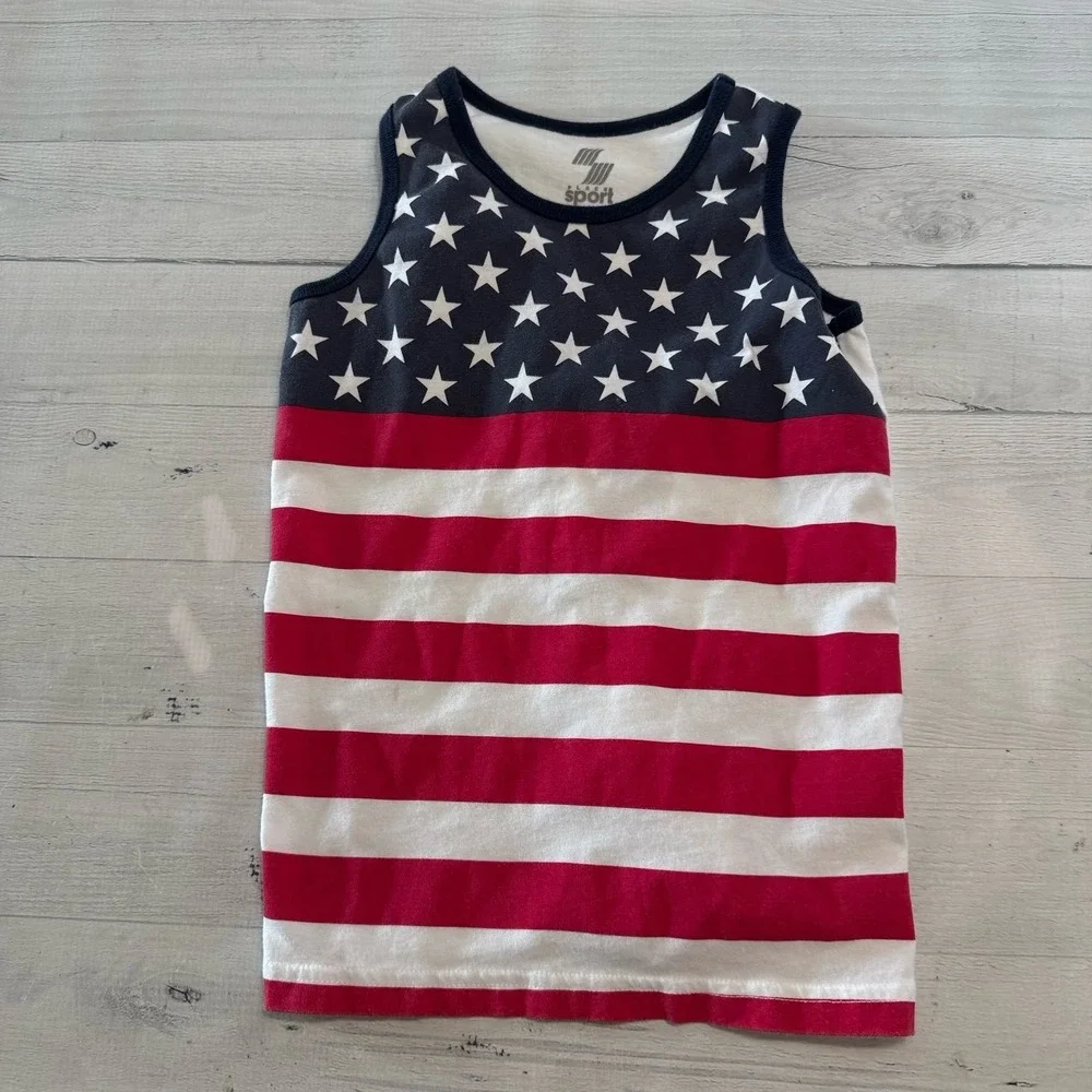 Children's place toddler flag tank‎ top shirt 5T